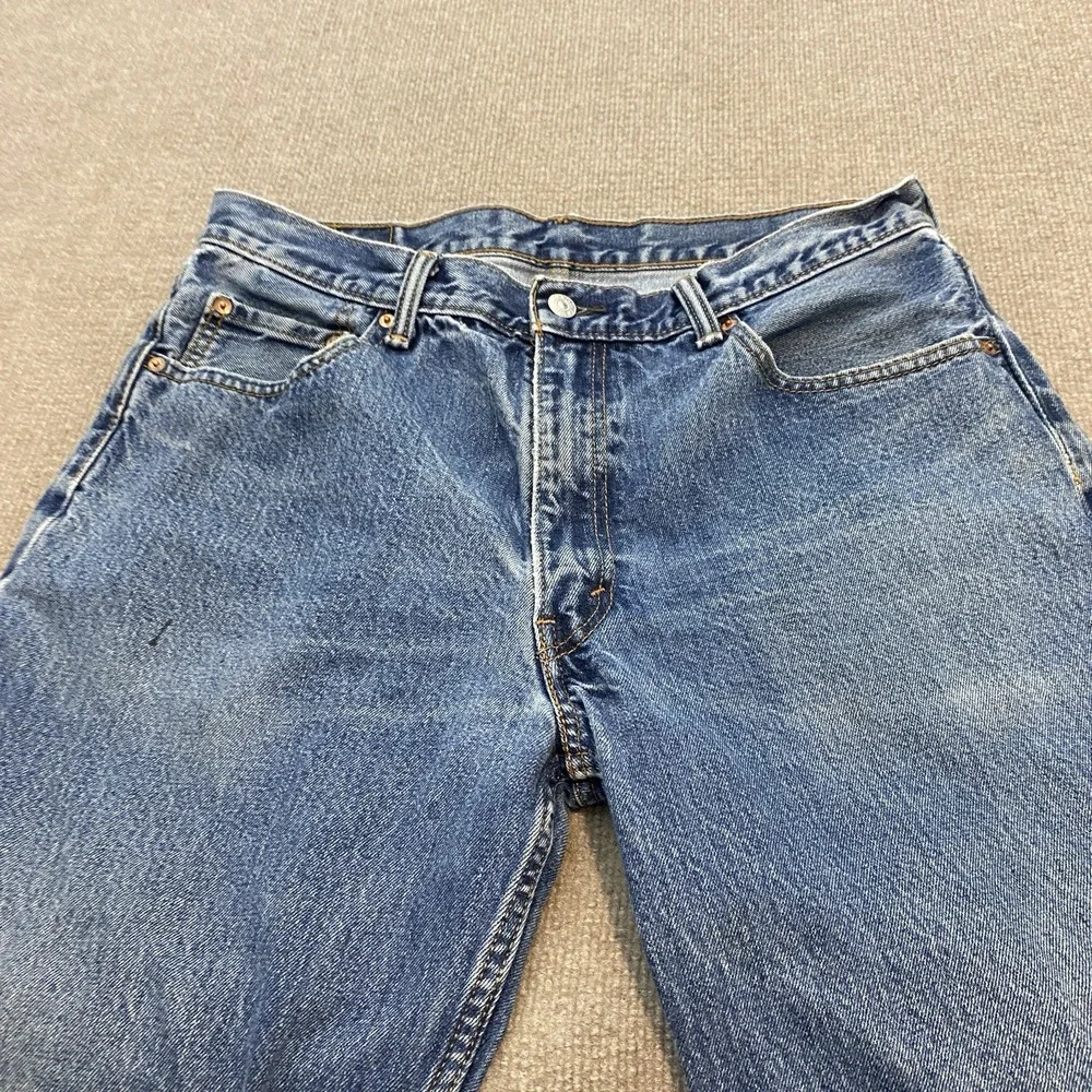 Levis 550 Jeans Mens 36 Fits 35x29 Tapered Baggy Distressed Denim Classic 90s